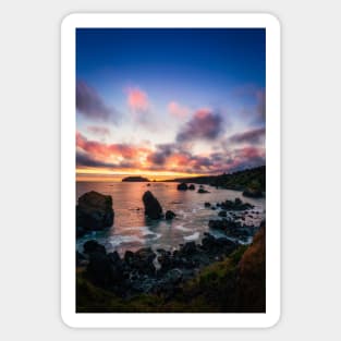 Sunset at a Rocky Beach Sticker